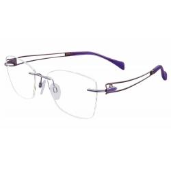 Charmant Line Art Women's Eyeglasses XL2117 XL/2117 Rimless Optical Frame - Violet   VO - Lens 52 Bridge 17 Temple 135mm