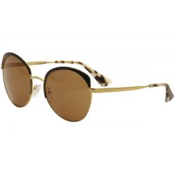 Prada Women's SPR54S SPR/54S Fashion Sunglasses - Antique Gold Black Snow Leopard/Brown   LAX 6N0  - Lens 59 Bridge 20 Temple 140mm