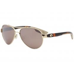 Costa Del Mar Men' Loreto Polarized Sport Pilot Sunglasses - Gold