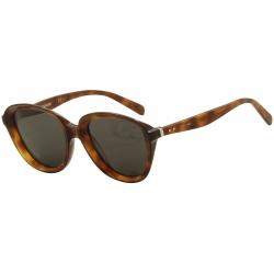 Celine Women's CL41448S CL/41448/S Oval Sunglasses -  Havana/Gray Blue   807/7O  - Lens 51 Bridge 22  Temple 145mm