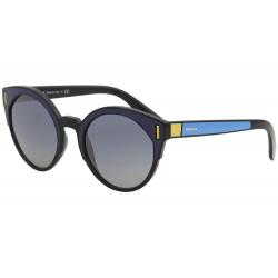 Prada Women's SPR03U SPR/03U Fashion Round Sunglasses - Black Blue Yellow/Blue Gradient Grey Fl   SUI/3A0 - Lens 53 Bridge 22 B 49.4 ED 55.3 Temple 140mm