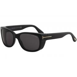 Tom Ford Men's Carson TF441 TF/441 Fashion Square Sunglasses - Black - Lens 56 Bridge 17 Temple 130mm