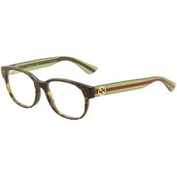Gucci Women's Eyeglasses GG0040O GG/0040O Full Rim Optical Frame - Brown - Lens 53 Bridge 16 Temple 145mm (Asian Fit)