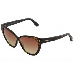 Tom Ford Women's Arabella TF511 TF/511 Fashion Cat Eye Sunglasses - Dark Havana/Rose Gradient   52B - Lens 59 Bridge 11 B 48.9 ED 65.3 Temple 140mm