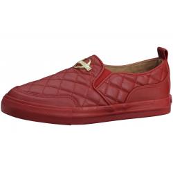 Love Moschino Women's Quilted Metal Logo Loafers Shoes - Red - 8 B(M) US/38 M EU