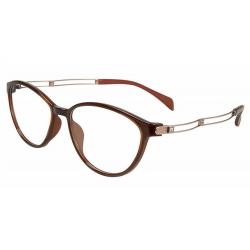 Line Art Women's Eyeglasses XL2094 XL/2094 Full Rim Titanium Optical Frame - Brown   BR - Lens 51 Bridge 15 Temple 135mm