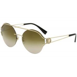 Versace Women's VE2184 VE/2184 Fashion Round Sunglasses - Gold - Lens 61 Bridge 17 Temple 140mm