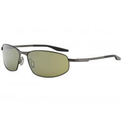 Serengeti Men's Matera Fashion Rectangle Sunglasses - Brushed Gunmetal/Polarized Green   8726 - Lens 61 Bridge 18 Temple 130mm