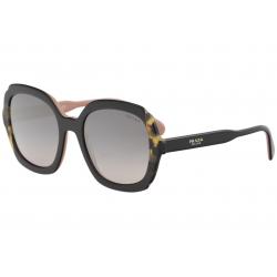 Prada Women's SPR16U SPR/16U Fashion Square Sunglasses - Black Pink/Violet Grad Silver Mirror   5ZW/GR0 - Lens 54 Bridge 21 B 48.8 ED 59.7 Temple 140mm