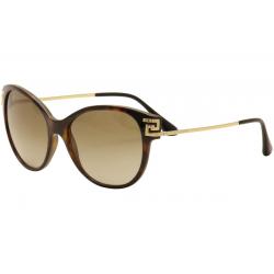Versace Women's VE4316B VE/4316B Fashion Cat Eye Sunglasses - Havana Gold Crystal Accents/ Brown Grad   514813  - Lens 57 Bridge 17 Temple 140mm