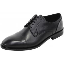 Bacco Bucci Men's Nacho Leather Lace Up Oxfords Shoes - Black - 12 D(M) US