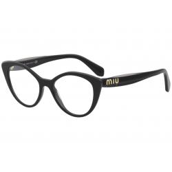 Miu Miu Women's Eyeglasses VMU01R VMU/01R Full Rim Optical Frame - Black - Lens 52 Bridge 18 B 42.5 ED 56.3 Temple 140mm