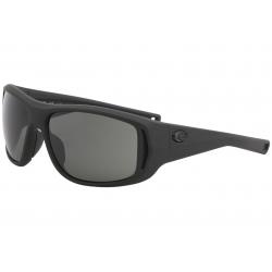 Costa Del Mar Men's Montauk Fashion Wrap Polarized Sunglasses - Matte Black Ultra/Polarized Grey   OGGLP - Lens 63 Bridge 16 Temple 115mm