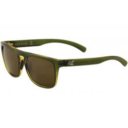 Kaenon Men's Leadbetter 037 Polarized Fashion Sunglasses - Sea Grass/SR 91 Brown Polarized Lens   B12  - Lens 55 Bridge 19 Temple 139mm