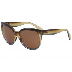 Kaenon Women's Polarized Lina Fashion Square Sunglasses - Brown - Lens 58 Bridge 18 Temple 139mm