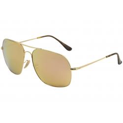 Ray Ban Men's RB3587CH RB/3587/CH Fashion Pilot Polarized Sunglasses - Gold -  Lens 61 Bridge 15 Temple 140mm