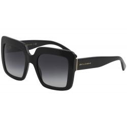 Dolce & Gabbana Women's D&G DG4310 DG/4310 Fashion Square Sunglasses - Black/Grey Gradient   501/8G - Lens 52 Bridge 21 Temple 140mm