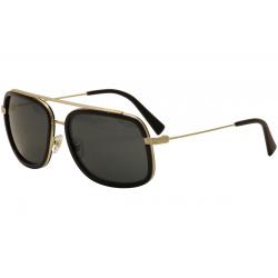 Versace Women's VE2173 VE/2173 Fashion Sunglasses - Black Pale Gold/Gray   125287  - Lens 60 Bridge 18 Temple 135mm