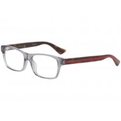 Gucci Eyeglasses GG0006OA GG/0006/OA 004 Havana/Grey/Red Optical Frame 55mm - Black - Lens 55 Bridge 18 Temple 145mm (Asian Fit)