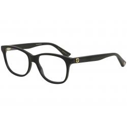 Gucci Women's Eyeglasses GG0166O GG/0166/O Full Rim Optical Frame - Black   001 - Lens 52 Bridge 17 Temple 140mm