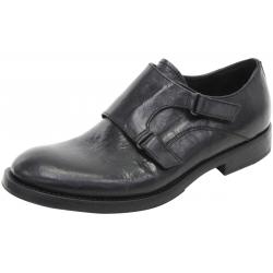 Bacco Bucci Men's Pace Double Monk Strap Loafers Shoes - Black - 9 D(M) US