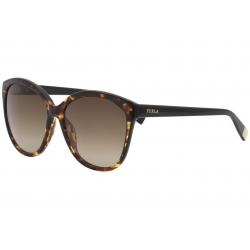 Furla Women's SFU136 SFU/136 0743 Tortoise Fashion Butterfly Sunglasses 56mm - Tortoise/Brown Graident   0743 - Lens 56 Bridge 16 B 51 ED 61 Temple 140mm