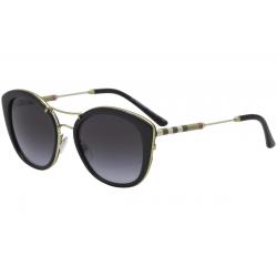 Burberry Women's BE4251Q BE/4251/Q Round Sunglasses - Black/Gray Gradient   30018G - Lens 53 Bridge 20 Temple 140mm