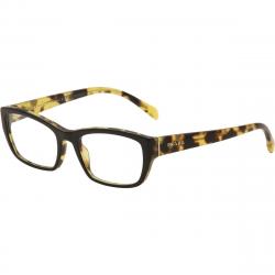 Prada Women's Eyeglasses VPR18O VPR/18O Full Rim Optical Frame - Black/Medium Havana/Gold   NAI 1O1  - Medium Fit
