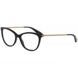Dolce & Gabbana Women's Eyeglasses D&G DG3258 DG/3258 Full Rim Optical Frame - Black/Gold   501 - Lens 54 Bridge 17 B 40.9 ED 58.7 Temple 140mm