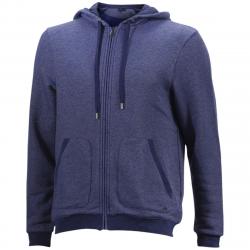 Hugo Boss Men's French Terry Long Sleeve Hooded Sweatshirt Jacket - Blue - Small