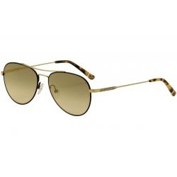 Etnia Barcelona Vintage Collection Women's Brera Fashion Pilot Sunglasses - Black Gold Tortoise/Yellow Flash Mirror   GDBK  - Lens 54 Bridge 15 Temple 145mm