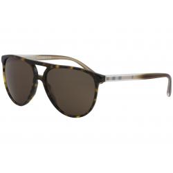 Burberry Men's BE4254 BE/4254 Fashion Pilot Sunglasses - Dark Havana/Brown   3002/73 - Lens 58 Bridge 15 B 50.2 ED 65.4 Temple 145mm