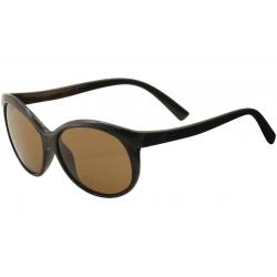 Serengeti Women's Caterina Rectangle Fashion Sunglasses - Black - Lens 00 Bridge 00 Temple 00mm