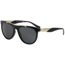Versace Men's VE4347 VE/4347 Fashion Pilot Sunglasses - Black Gold/Grey   GB1/87 - Lens 56 Bridge 19 B 45.9 ED 61 Temple 145mm