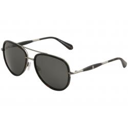 Roberto Cavalli Women's RC1022 RC1022 Fashion Pilot Sunglasses - Dark Havana Silver/Smoke   52A - Lens 58 Bridge 18 Temple 140mm