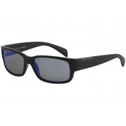 Serengeti Men's Merano Fashion Rectangle Polarized Sunglasses - Black - Medium Fit