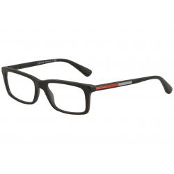 Prada Men's Linea Rossa Eyeglasses VPS02C VPS/02/C Full Rim Optical Frame - Black - Lens 55 Bridge 17 Temple 140mm