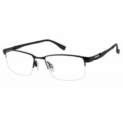 Charmant Perfect Comfort Men's Eyeglasses TI/12313 Half Rim Optical Frame - Black - Lens 53 Bridge 18 Temple 140mm
