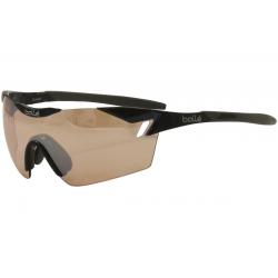 Bolle Men's 6th Sense Wrap Sunglasses - Shiny Black Modulator Rose Photo Lens   11842  - Medium/Large Fit