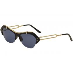 Tod's Women's TO0166 TO/0166 Fashion Sunglasses - Black Gold/Navy   01V  - Lens 56 Bridge 15 Temple 135mm