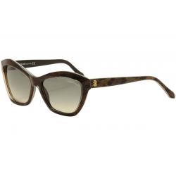 Roberto Cavalli Women's Alamak 796S 796/S Fashion Cat Eye Sunglasses - Gold Havana/Black/White/Grey Gradient   05B - Lens 57 Bridge 17 Temple 140mm