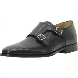 Florsheim Men's Sabato Cap Toe Double Monk Strap Oxfords Shoes - Black - 9.5 D(M) US