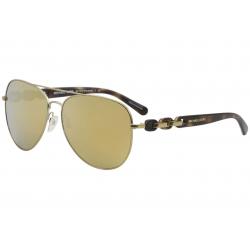 Michael Kors Women's Pandora MK1015 MK/1015 11297P Gold Pilot Sunglasses - Gold - Lens 58 Bridge 14 B 50.5 ED 64.4 Temple 140mm