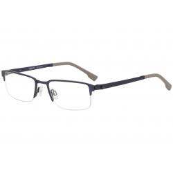 Flexon Eyeglasses E1052 E/1052 412 Brushed Navy Half Rim Optical Frame 53mm - Brushed Navy   412 - Lens 53 Bridge 19 Temple 140mm