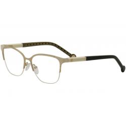 CH Carolina Herrera Women's Eyeglasses VHE091K VHE/091K Half Rim Optical Frame - Gold - Lens 53 Bridge 16 Temple 135mm