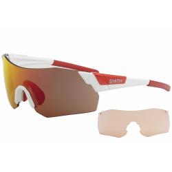 Smith Optics Pivlock Arena Max X6 Fashion Shield Sunglasses - White Red/Red Mirrored - Lens 130 Bridge 0 Temple 120mm