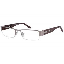 Tuscany Men's Eyeglasses 536 Half Rim Optical Frame - Gunmetal   05 - Lens 52 Bridge 18 Temple 145mm