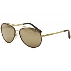 Michael Kors Women's Ida MK1019 MK/1019 Fashion Aviator Sunglasses - Gold Marble Gold/Bronze Mirror   11645A - Lens 59 Bridge 15 Temple 135mm