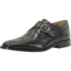 Florsheim Men's Sabato Wingtip Monk Strap Oxfords Shoes - Black - 9.5 D(M) US