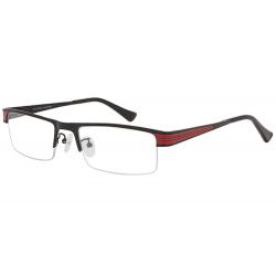 Tuscany Men's Eyeglasses 546 Half Rim Optical Frame - Black   04 - Lens 56 Bridge 19 Temple 145mm